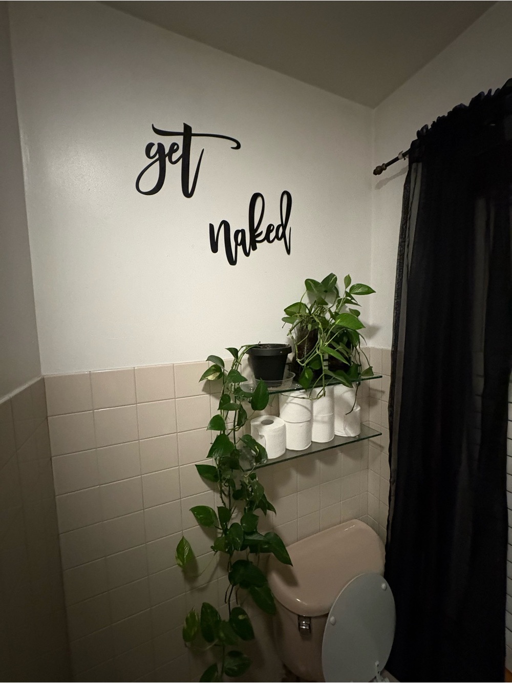 Get Naked Wall Decal - Black Script